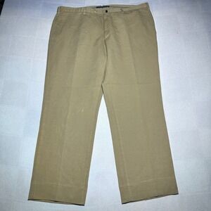 Incotex Chinolino Pants Mens 40x30 Linen Cotton Blend Flat Front Khaki Tan